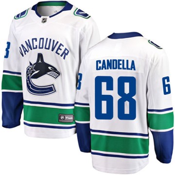 Breakaway Fanatics Branded Youth Cole Candella Vancouver Canucks Away Jersey - White