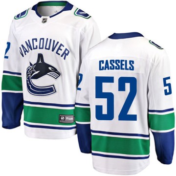 Breakaway Fanatics Branded Youth Cole Cassels Vancouver Canucks Away Jersey - White