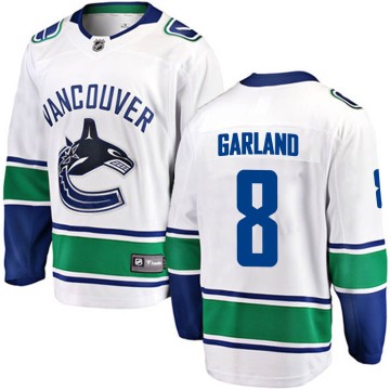 Breakaway Fanatics Branded Youth Conor Garland Vancouver Canucks Away Jersey - White