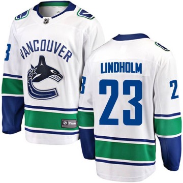 Breakaway Fanatics Branded Youth Elias Lindholm Vancouver Canucks Away Jersey - White