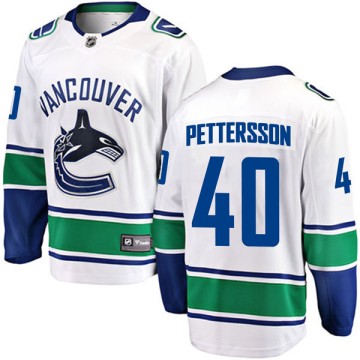 Breakaway Fanatics Branded Youth Elias Pettersson Vancouver Canucks Away Jersey - White
