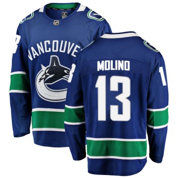 Breakaway Fanatics Branded Youth Griffen Molino Vancouver Canucks Home Jersey - Blue