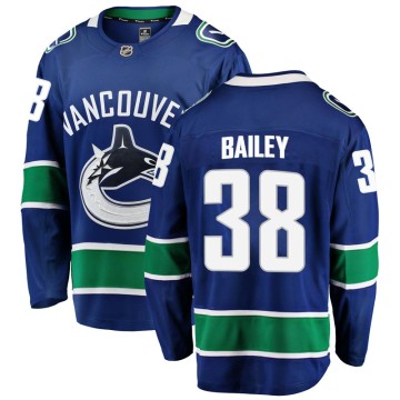 Breakaway Fanatics Branded Youth Justin Bailey Vancouver Canucks Home Jersey - Blue