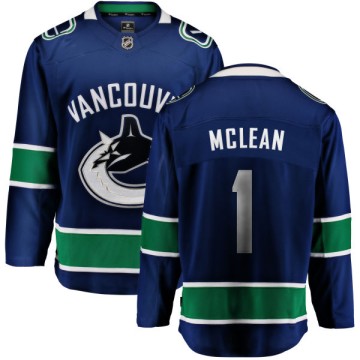 Breakaway Fanatics Branded Youth Kirk Mclean Vancouver Canucks Home Jersey - Blue