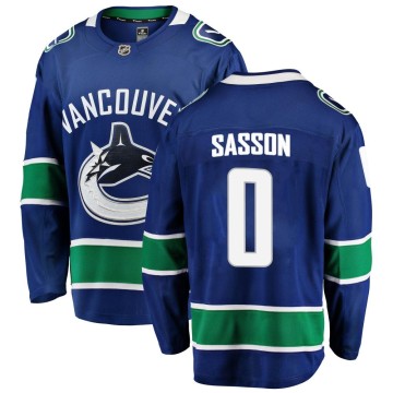 Breakaway Fanatics Branded Youth Max Sasson Vancouver Canucks Home Jersey - Blue