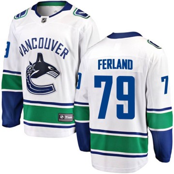 Breakaway Fanatics Branded Youth Micheal Ferland Vancouver Canucks Away Jersey - White