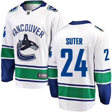 Breakaway Fanatics Branded Youth Pius Suter Vancouver Canucks Away Jersey - White