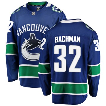 Breakaway Fanatics Branded Youth Richard Bachman Vancouver Canucks Home Jersey - Blue