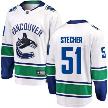 Breakaway Fanatics Branded Youth Troy Stecher Vancouver Canucks Away Jersey - White
