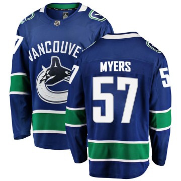Breakaway Fanatics Branded Youth Tyler Myers Vancouver Canucks Home Jersey - Blue