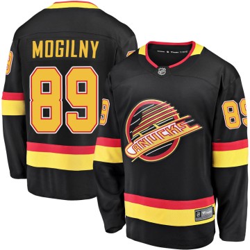 Premier Fanatics Branded Men's Alexander Mogilny Vancouver Canucks Breakaway 2019/20 Flying Skate Jersey - Black