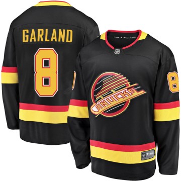 Premier Fanatics Branded Men's Conor Garland Vancouver Canucks Breakaway 2019/20 Flying Skate Jersey - Black